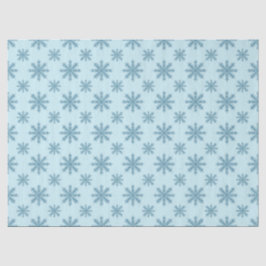Hübsches Retro-Schneeflockenmuster-Blues-Wasserfar Seidenpapier