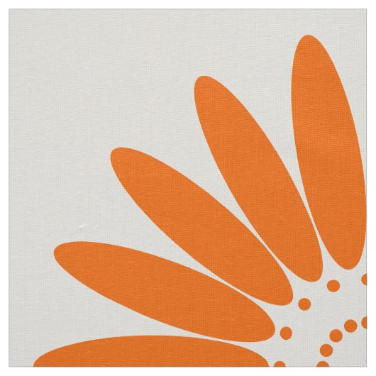 Hübsches Retrostil, helles Orangefarbenes Blume Mu Stoff (Muster)