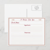 Hübsches Rezept Postkarte (Vorne/Hinten)