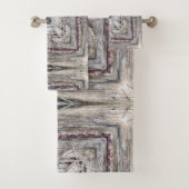 Hübsches rosa Aztekisches Inspiriertes Mustertuchh Badhandtuch Set (Insitu)