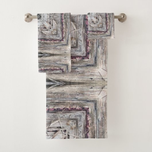 Hübsches rosa Aztekisches Inspiriertes Mustertuchh Badhandtuch Set (Insitu)