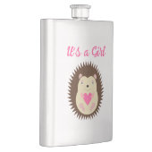Hübsches rosa Baby-Mädchen-Igel Custom Flachmann (Rechts)