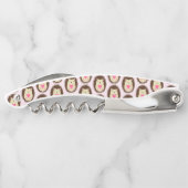 Hübsches Rosa Baby-Mädchen-Igel Muster Kellnermesser (Rückseite)