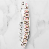 Hübsches Rosa Baby-Mädchen-Igel Muster Kellnermesser (Vorderseite)