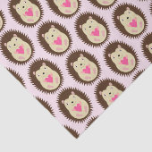 Hübsches Rosa Baby-Mädchen-Igel Muster Seidenpapier (Ausschnitt)