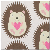 Hübsches Rosa Baby Mädchen Igel Muster Stoff (Nahaufnahme)