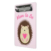 Hübsches rosa Baby-Mädchen-Igel werdende Mutter Mini Klemmbrett (Gewinkelt2)