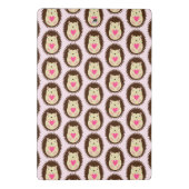 Hübsches rosa Baby-Mädchen-Igel werdende Mutter Mini Klemmbrett (Rückseite)