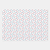 Hübsches rosa blaues Blossom-Muster für die Blume Geschenkpapier Set (Vorderseite 2)