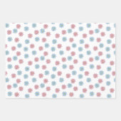 Hübsches rosa blaues Blossom-Muster für die Blume Geschenkpapier Set (Vorderseite)