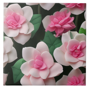 Hübsches rosa Blumenmuster Fliese