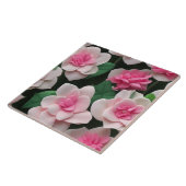 Hübsches rosa Blumenmuster Fliese (Seite)