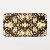 Hübsches rosa Blumenmuster, gelb Case-Mate iPhone Hülle (Rückseite (Horizontal))