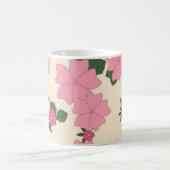Hübsches rosa Blumenmuster Kaffeetasse (Mittel)