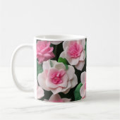 Hübsches rosa Blumenmuster Kaffeetasse (Links)