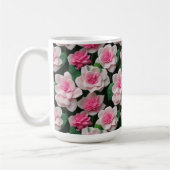 Hübsches rosa Blumenmuster Kaffeetasse (Links)