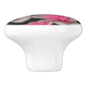Hübsches rosa Blumenmuster Keramikknauf (Seitenansicht)