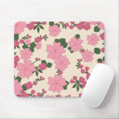 Hübsches rosa Blumenmuster Mousepad (Mit Mouse)