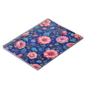 Hübsches rosa Blumenmuster Notizblock (Linke Seite)