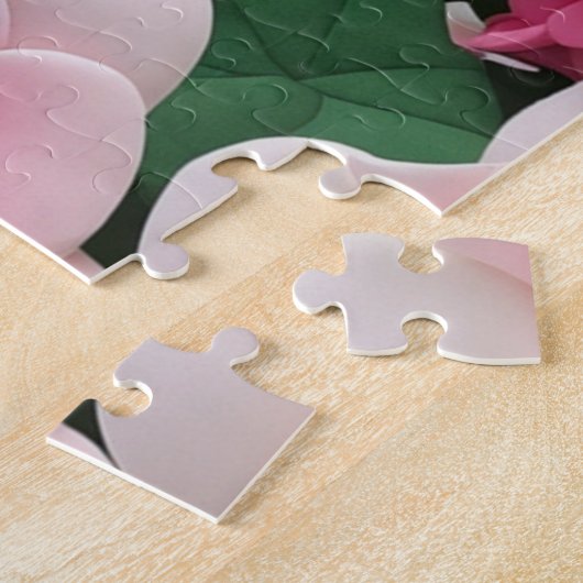 Hübsches rosa Blumenmuster Puzzle (Seite)