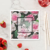 Hübsches rosa Blumenmuster Serviette (Beispiel)