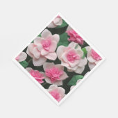 Hübsches rosa Blumenmuster Serviette (Ecke)