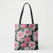 Hübsches rosa Blumenmuster Tasche (Vorderseite)