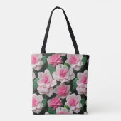 Hübsches rosa Blumenmuster Tasche (Rückseite)