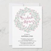 Hübsches Rosa Blumenstrauß-Brautparty Einladung (Vorderseite)