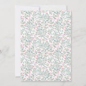 Hübsches Rosa Blumenstrauß-Brautparty Einladung (Rückseite)