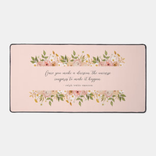 Hübsches rosa böhmisches Blumenziffer Schreibtischunterlage