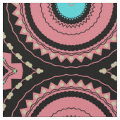 Hübsches rosa Boho Mosaikmuster Stoff (Nahaufnahme)