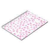 Hübsches rosa Bourgenvilla-Notebook Notizblock (Linke Seite)