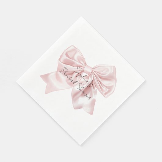 Hübsches rosa Bow-Brautparty Serviette (Ecke)