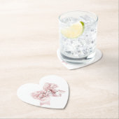 Hübsches rosa Bow-Brautparty Untersetzer (Vor Ort)