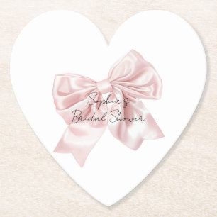 Hübsches rosa Bow-Brautparty Untersetzer