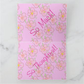 Hübsches Rosa Dankeschön Dankeskarte (Innenseite)