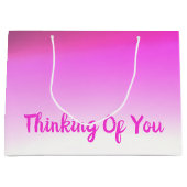 Hübsches rosa Denken Große Geschenktüte (Vorderseite)