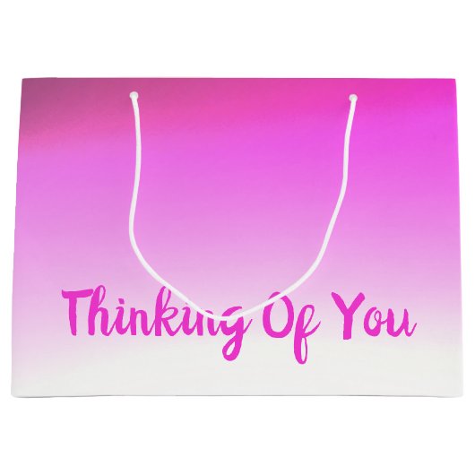 Hübsches rosa Denken Große Geschenktüte (Vorderseite)