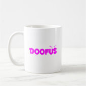Hübsches rosa Doofus Kaffeetasse (Links)