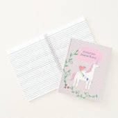 Hübsches Rosa Einhorn Girl's Secret Diary Notizblock (Innenseite)