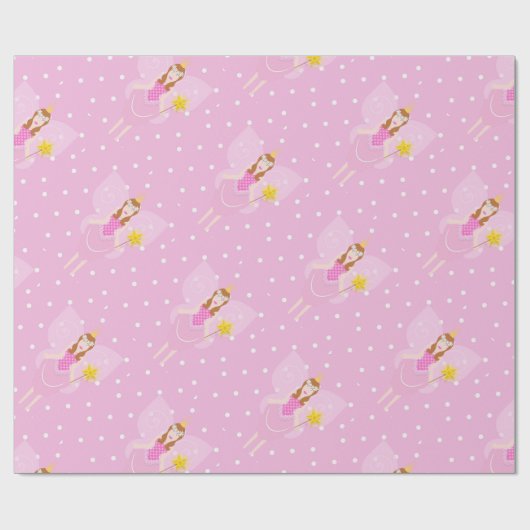 Hübsches rosa Faible Wrapping Paper Geschenkpapier (Flach)