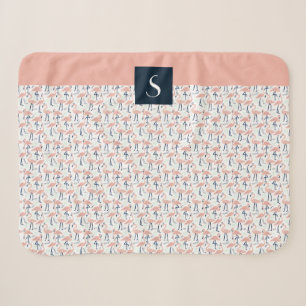 Hübsches Rosa Flamingo-Muster Sherpadecke
