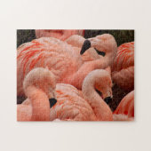 Hübsches rosa Flamingodruckpuzzlespiel Puzzle (Horizontal)