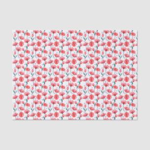 Hübsches rosa Floral Tulip Muster Seidenpapier