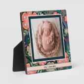 Hübsches, rosa, florales, Niedliches Foto Fotoplatte (Vorderseite)