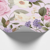 Hübsches rosa, florales Wrapping Paper Geschenkpapier (Ecke)