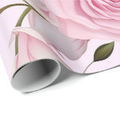 Hübsches rosa, florales Wrapping Paper Geschenkpapier (Rolleneckpunkt)