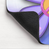 Hübsches rosa Friedenszeichen Mousepad (Ecke)