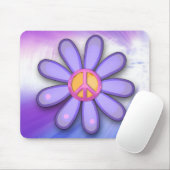 Hübsches rosa Friedenszeichen Mousepad (Mit Mouse)